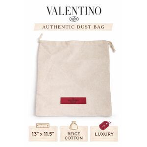 Valentino Garavani Dust Bag Beige Drawstring | 13x11.5 | Authentic